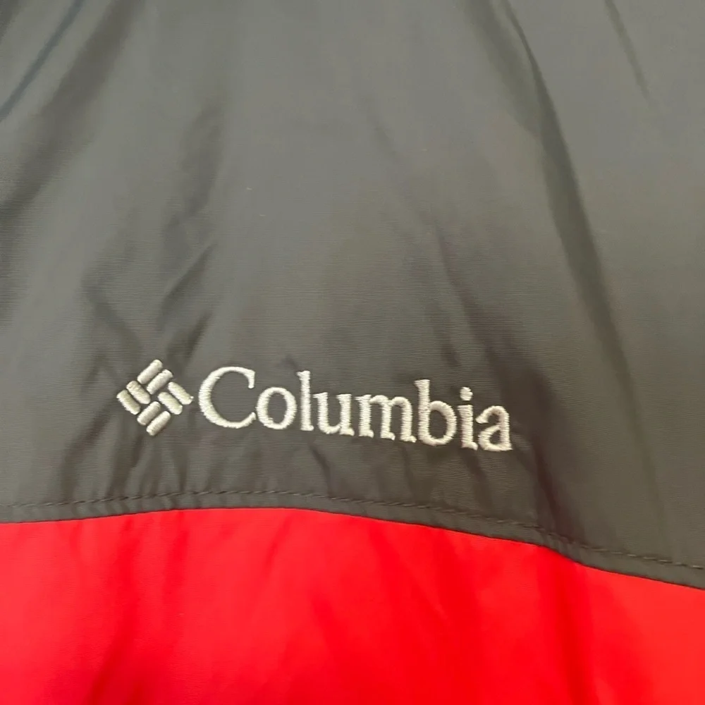 Columbia Men’s Windbreaker‎ Sz L Red Waterproof Nylon Casual Fall Lightweight